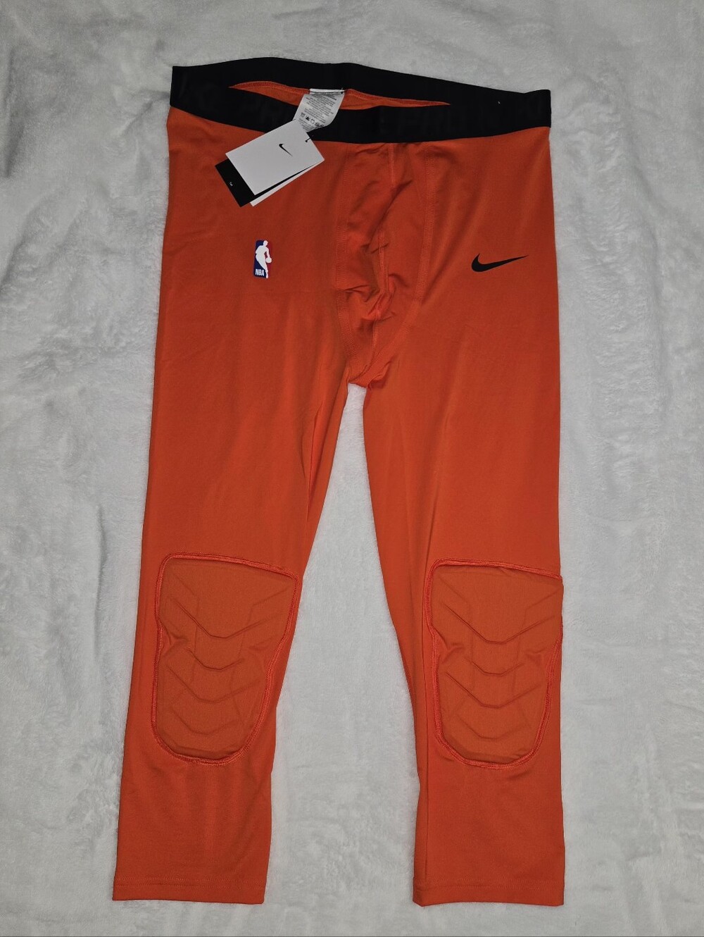 Nike Pro HYPERSTRONG NBA Team Issued Padded Compression Tights Knicks Orange XXL